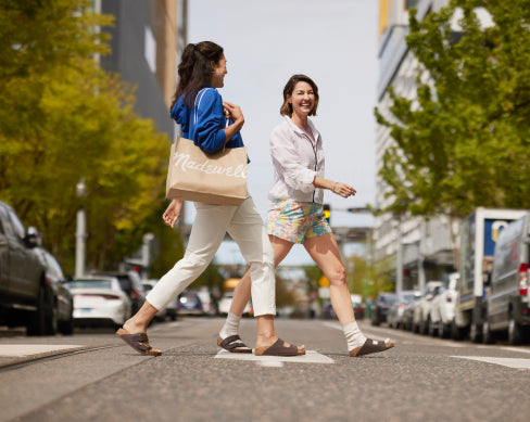 walking with sandals